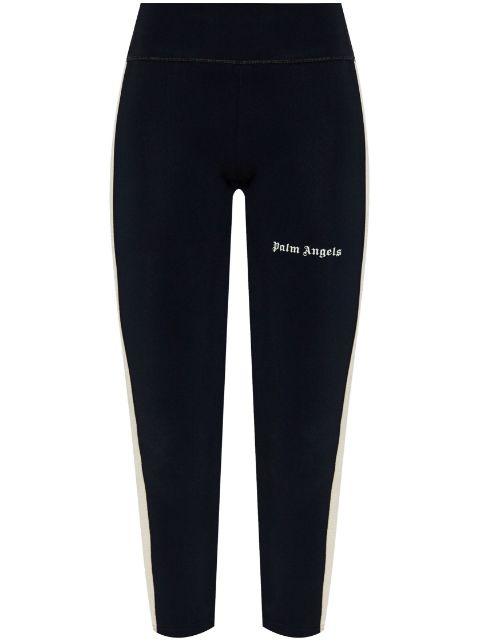 logo-print cropped leggings by PALM ANGELS
