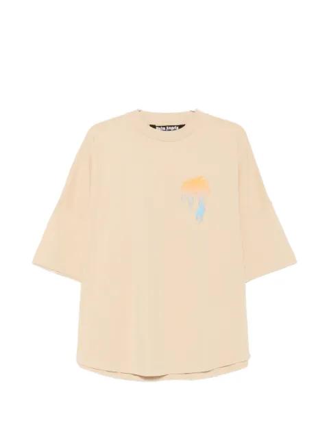 logo-print drop-shoulder T-shirt by PALM ANGELS