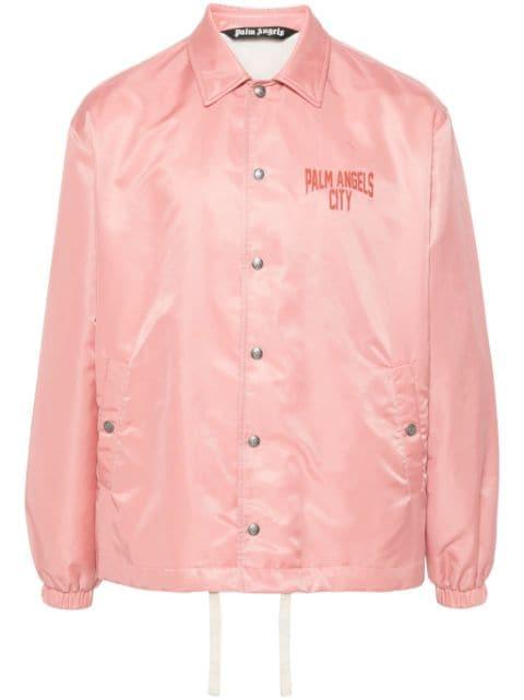 logo-print gabardine-weave jacket by PALM ANGELS