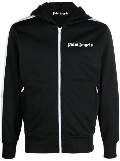 logo-print hoodied jacket by PALM ANGELS