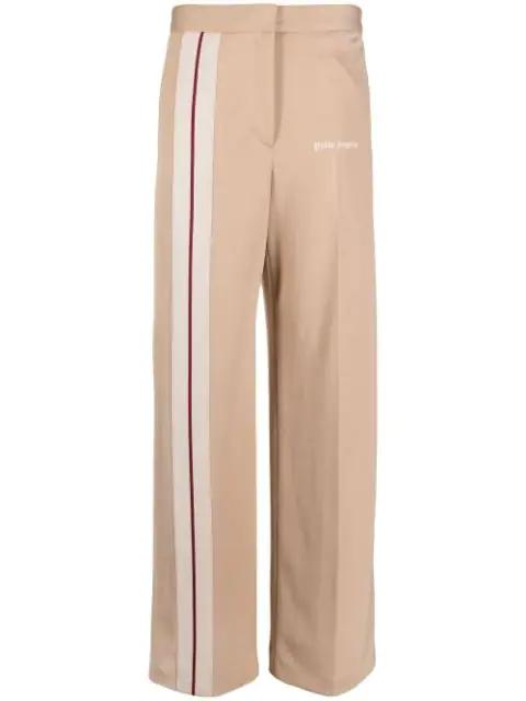 logo-print leg trousers by PALM ANGELS