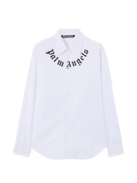 logo-print long-sleeve shirt by PALM ANGELS