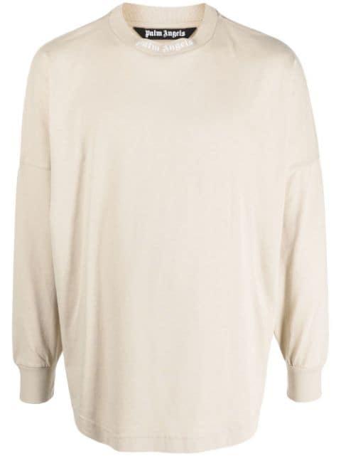 logo-print long-sleeved sweatshirt by PALM ANGELS