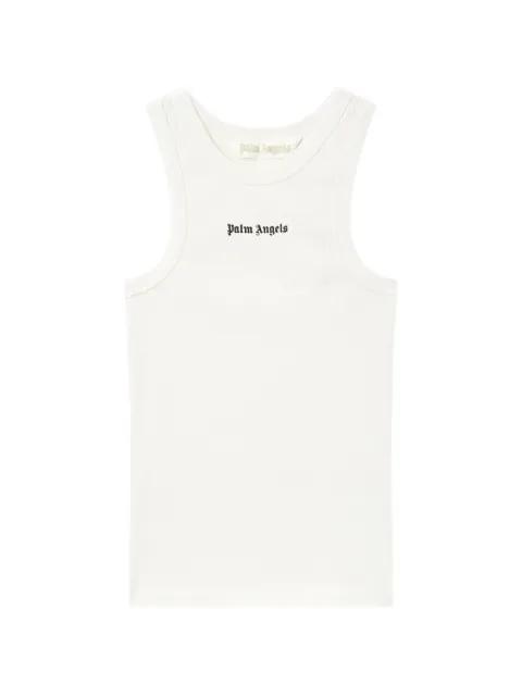 logo-print ribbed tank top by PALM ANGELS