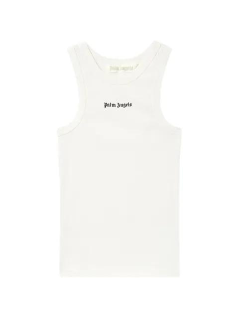 logo-print ribbed tank top by PALM ANGELS