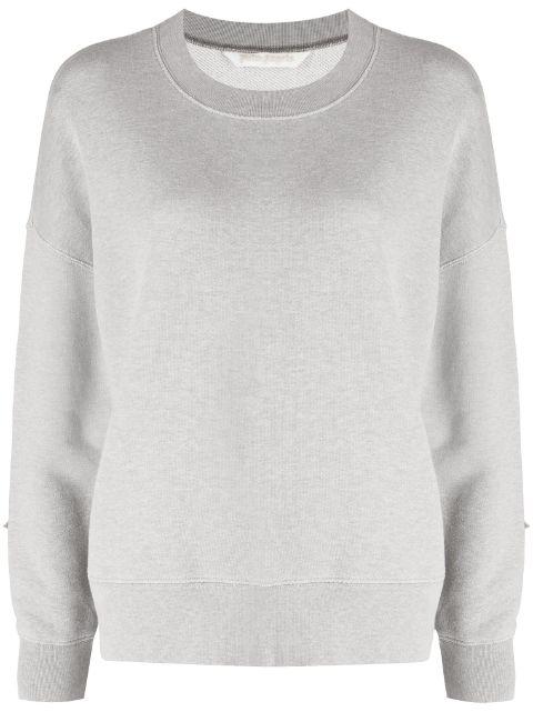 logo-print star-patch cotton sweatshirt by PALM ANGELS