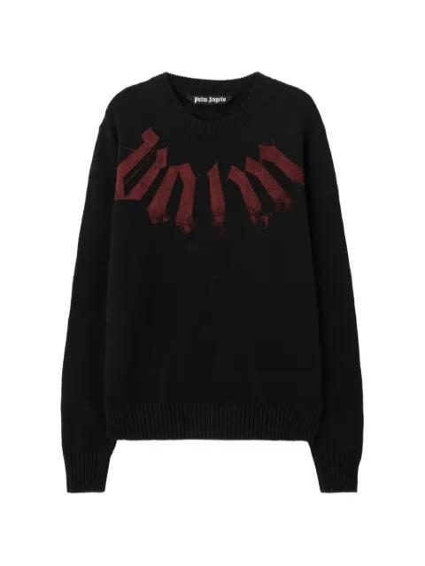 logo-print sweater by PALM ANGELS