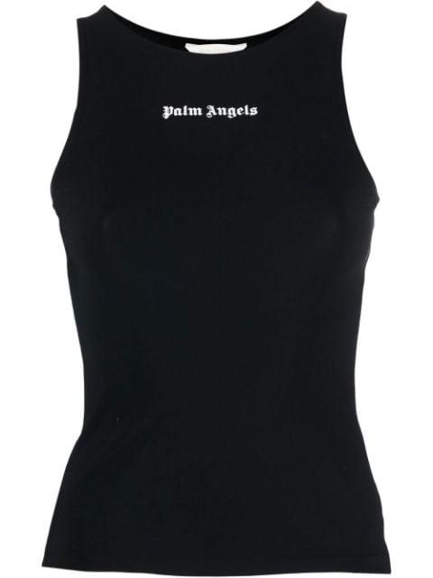 logo-print tank top by PALM ANGELS