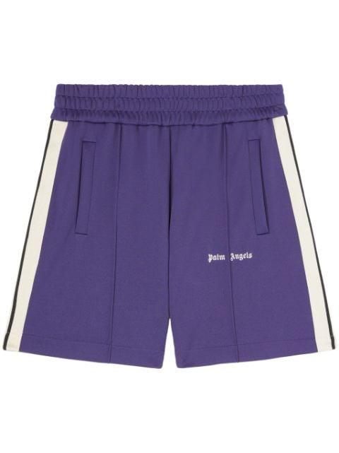 logo-print track shorts by PALM ANGELS