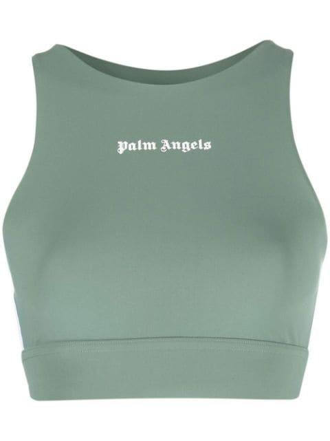 logo-print track top by PALM ANGELS