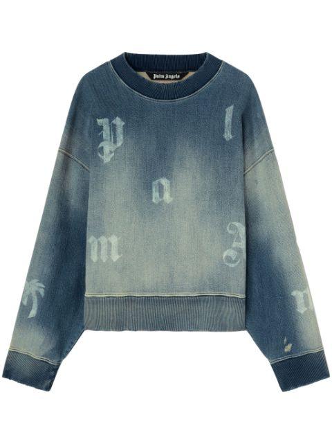logo-print washed sweatshirt by PALM ANGELS