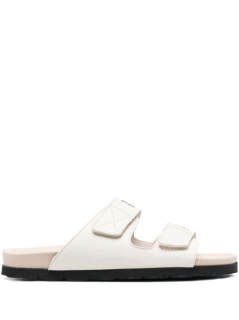 logo-printed leather sandals by PALM ANGELS