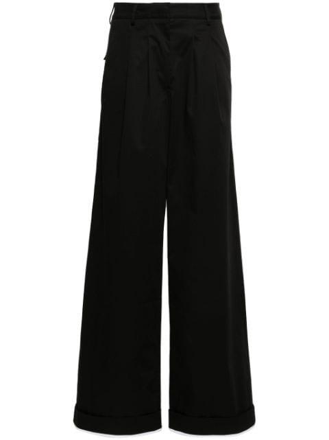 logo-tag pleated straight trousers by PALM ANGELS