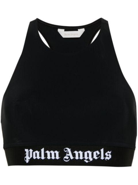 logo-tape crop top by PALM ANGELS