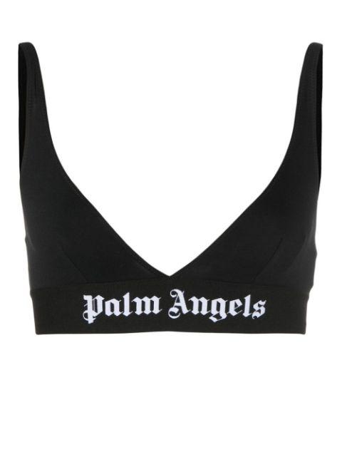 logo-tape triangle bra by PALM ANGELS