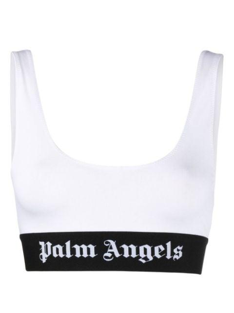 logo-trim bra by PALM ANGELS