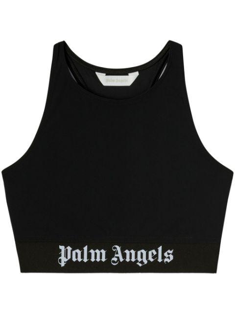 logo-underband compression top by PALM ANGELS