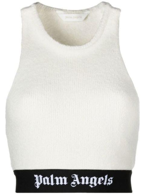 logo-underband cropped top by PALM ANGELS