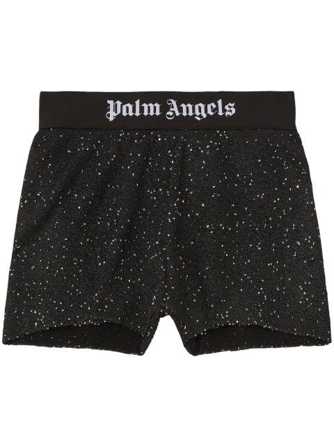logo-waistband knitted shorts by PALM ANGELS