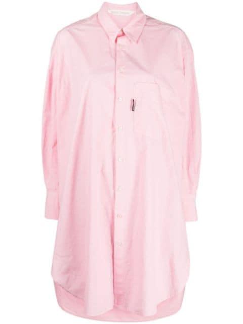long-sleeve shirt dress by PALM ANGELS
