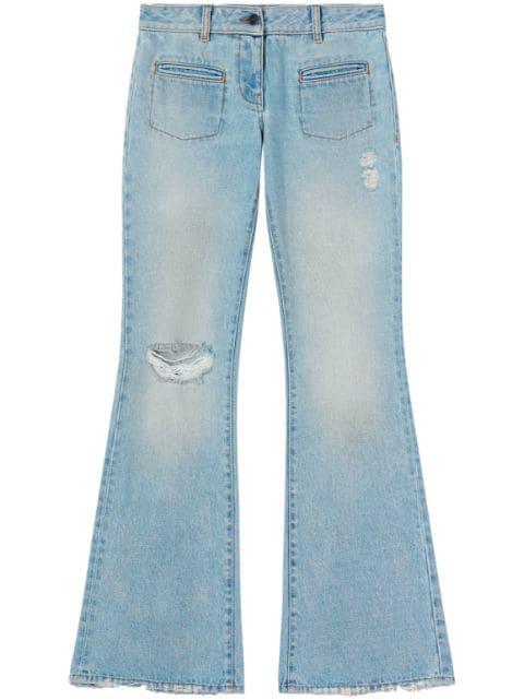 low-rise bootcut jeans by PALM ANGELS