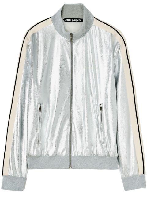 metallic-finish leather jacket by PALM ANGELS