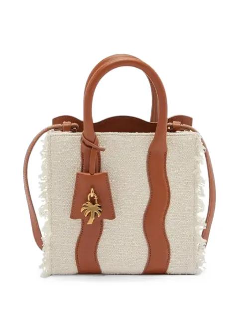 mini Palm Beach frayed-trim tote bag by PALM ANGELS
