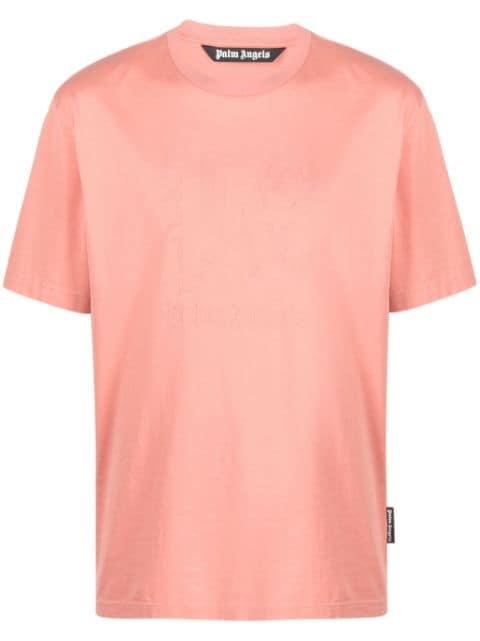 monogram-embroidered cotton T-shirt by PALM ANGELS
