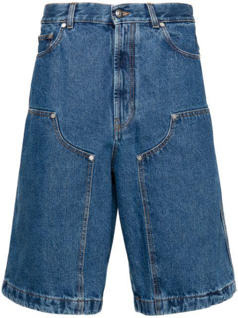 monogram-embroidered denim shorts by PALM ANGELS
