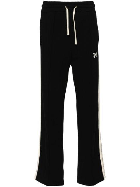 monogram-embroidered piqué-weave trousers by PALM ANGELS