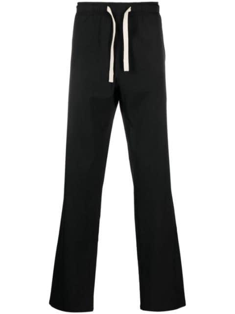 monogram-embroidered straight-leg trousers by PALM ANGELS