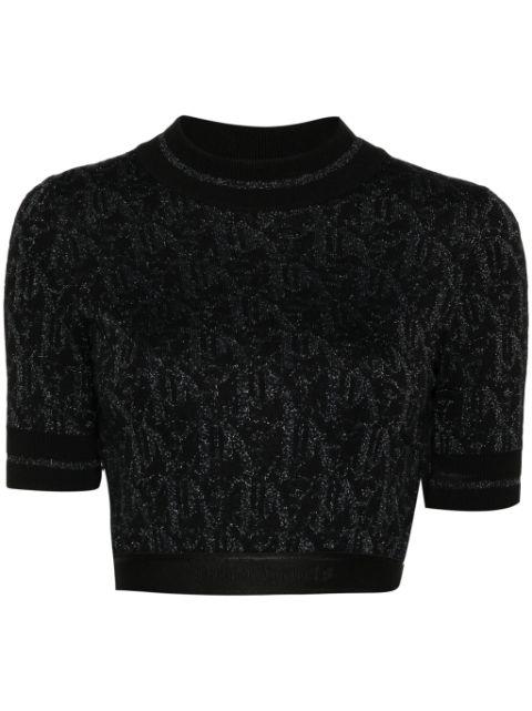 monogram-jacquard knitted top by PALM ANGELS