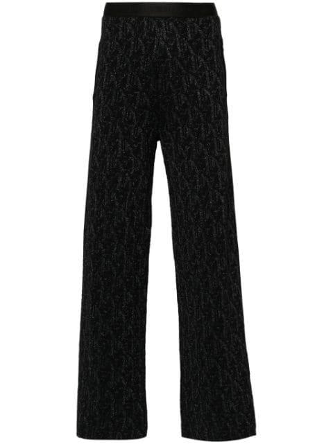 monogram-jacquard knitted trousers by PALM ANGELS