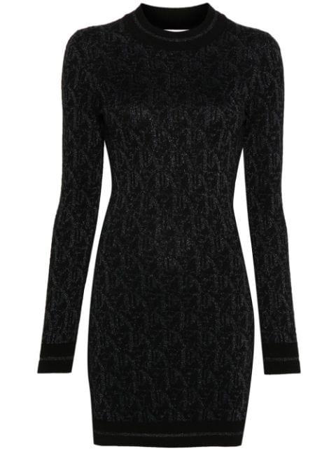 monogram-jacquard mini dress by PALM ANGELS