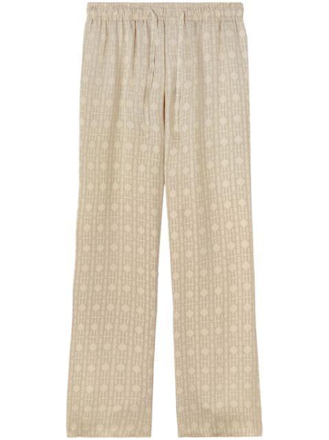 monogram-jacquard wide-leg trousers by PALM ANGELS
