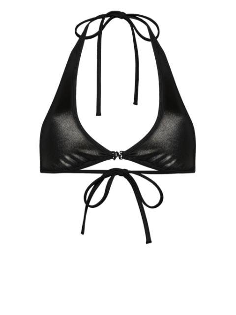monogram-plaque bikini top by PALM ANGELS
