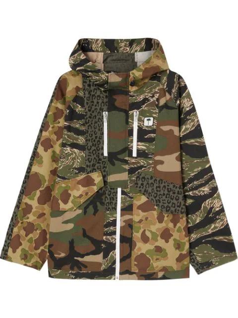 multi-print parka coat by PALM ANGELS