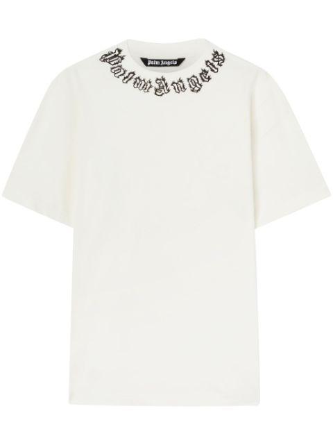 neck-logo T-shirt by PALM ANGELS
