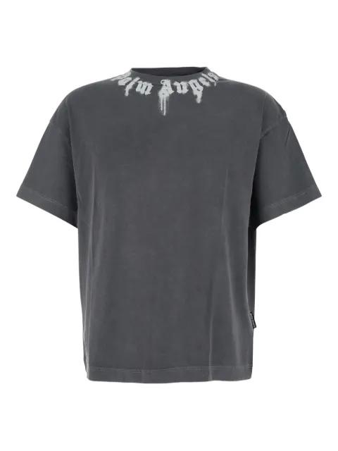 neck-logo spray-paint T-shirt by PALM ANGELS