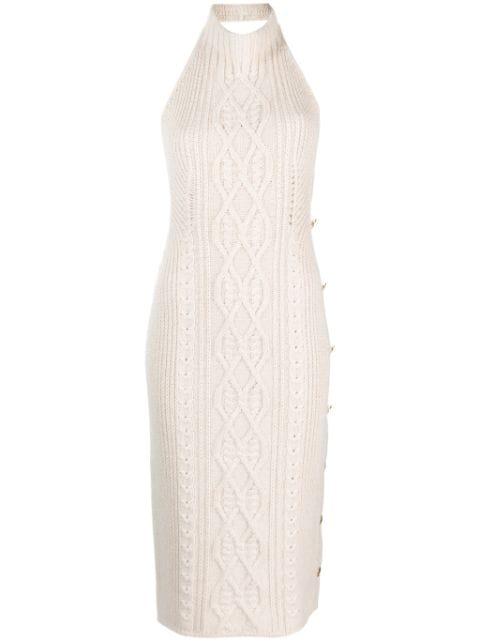 open-back knitted midi dress by PALM ANGELS