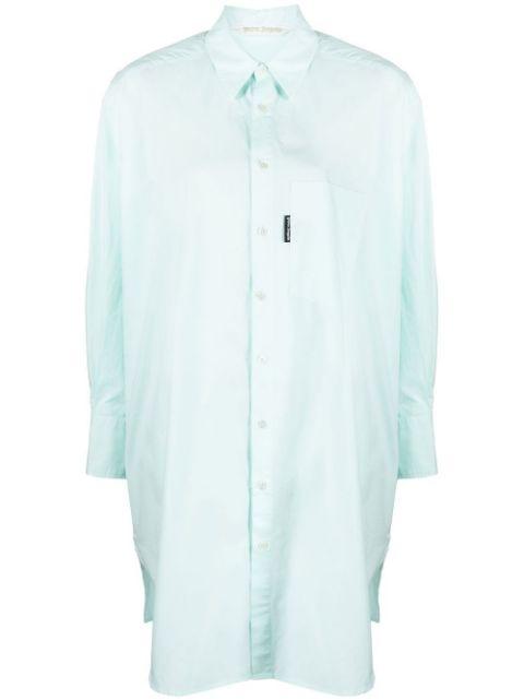 oversize cotton shirt dress by PALM ANGELS