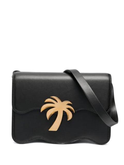 palm-motif leather shoulder bag by PALM ANGELS