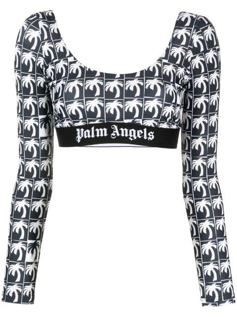 palm-print cropped top by PALM ANGELS