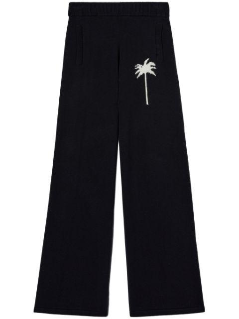 palm tree knitted trousers by PALM ANGELS