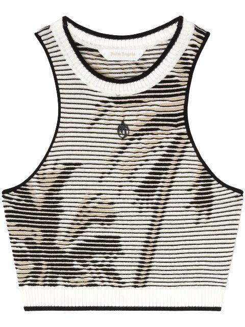 palms-jacquard crop top by PALM ANGELS