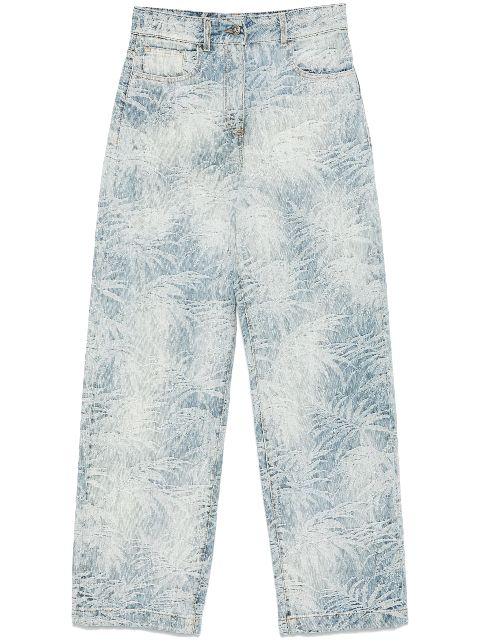 palms jacquard jeans by PALM ANGELS
