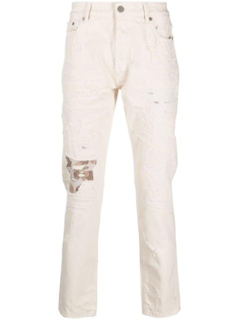 patch-detail denim jeans by PALM ANGELS