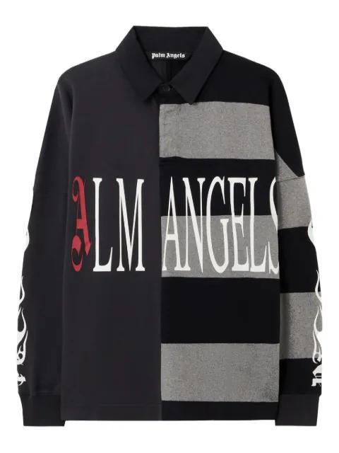patchwork logo flames flag polo shirt by PALM ANGELS