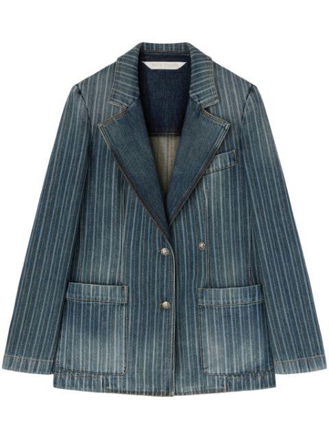 pinstripe denim blazer by PALM ANGELS