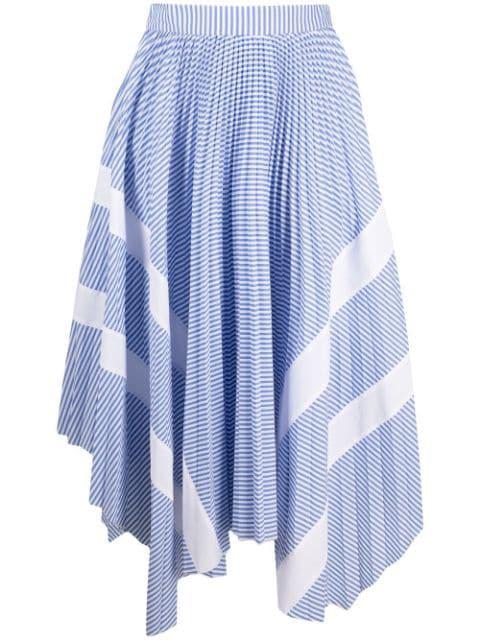pinstriped asymmetric skirt by PALM ANGELS